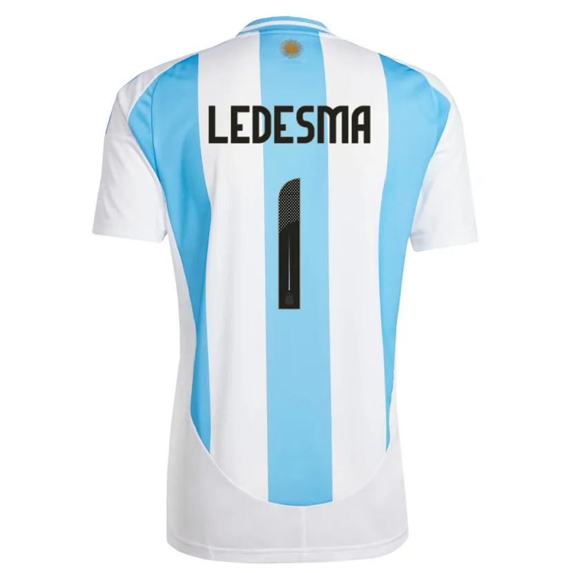 Danxen Dzieci Argentyna Jeremias Ledesma #1 Biało Niebieski Domowa Koszulka 24-26 Koszulki Klubowe