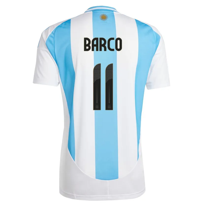 Danxen Dzieci Argentyna Ezequiel Barco #11 Biało Niebieski Domowa Koszulka 24-26 Koszulki Klubowe