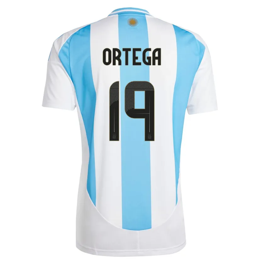 Danxen Dzieci Argentyna Francisco Ortega #19 Biało Niebieski Domowa Koszulka 24-26 Koszulki Klubowe