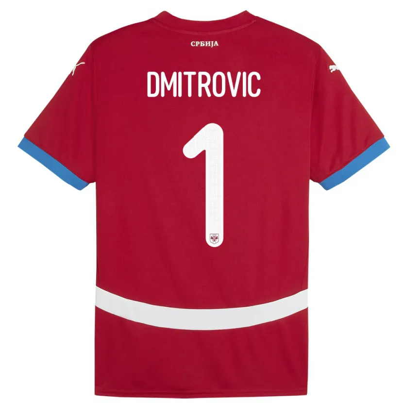 Danxen Dzieci Serbia Marko Dmitrovic #1 Czerwony Domowa Koszulka 24-26 Koszulki Klubowe