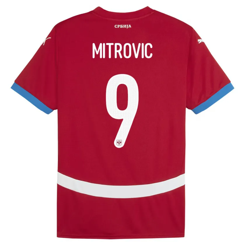 Danxen Dzieci Serbia Aleksandar Mitrovic #9 Czerwony Domowa Koszulka 24-26 Koszulki Klubowe