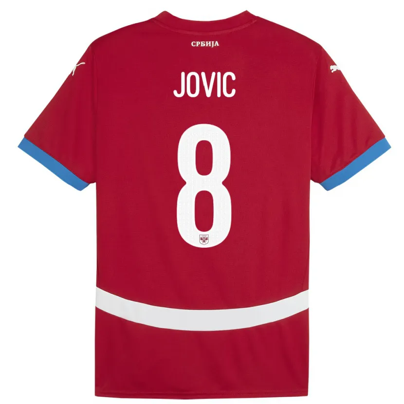 Danxen Dzieci Serbia Luka Jovic #8 Czerwony Domowa Koszulka 24-26 Koszulki Klubowe