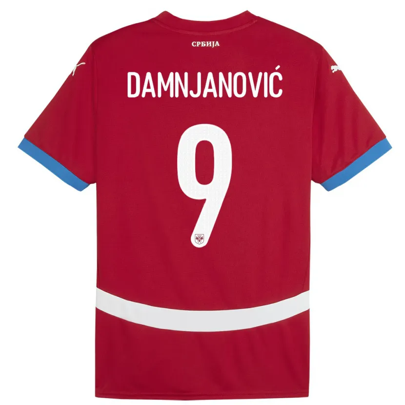 Danxen Dzieci Serbia Jovana Damnjanovic #9 Czerwony Domowa Koszulka 24-26 Koszulki Klubowe