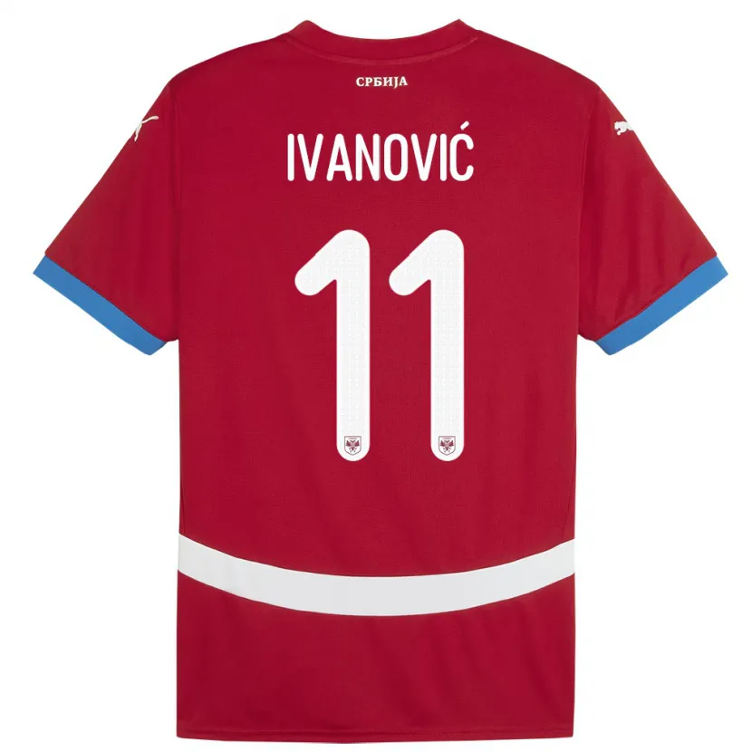 Danxen Dzieci Serbia Miljana Ivanovic #11 Czerwony Domowa Koszulka 24-26 Koszulki Klubowe