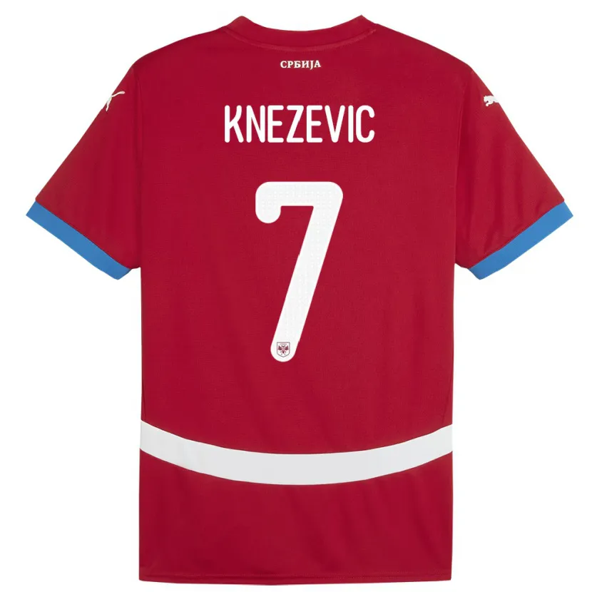 Danxen Dzieci Serbia Nikola Knezevic #7 Czerwony Domowa Koszulka 24-26 Koszulki Klubowe