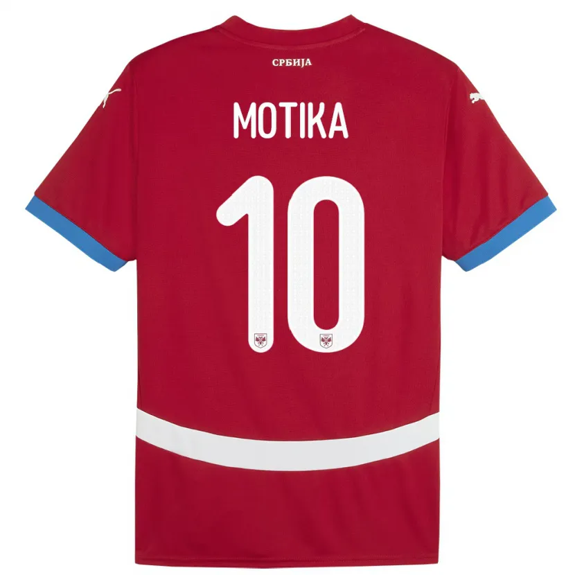 Danxen Dzieci Serbia Nemanja Motika #10 Czerwony Domowa Koszulka 24-26 Koszulki Klubowe
