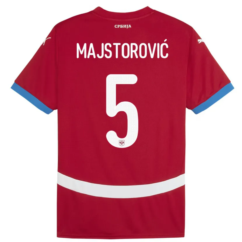 Danxen Dzieci Serbia Milan Majstorovic #5 Czerwony Domowa Koszulka 24-26 Koszulki Klubowe