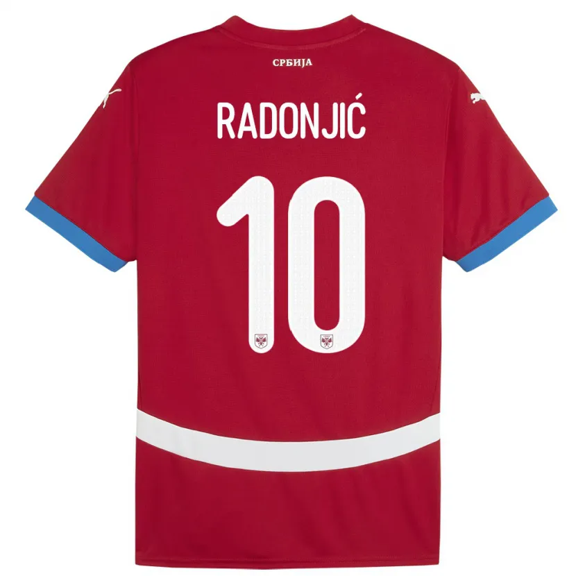 Danxen Dzieci Serbia Mateja Radonjic #10 Czerwony Domowa Koszulka 24-26 Koszulki Klubowe