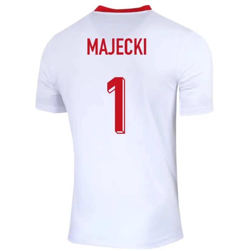 Danxen Dzieci Polska Radoslaw Majecki #1 Biały Domowa Koszulka 24-26 Koszulki Klubowe