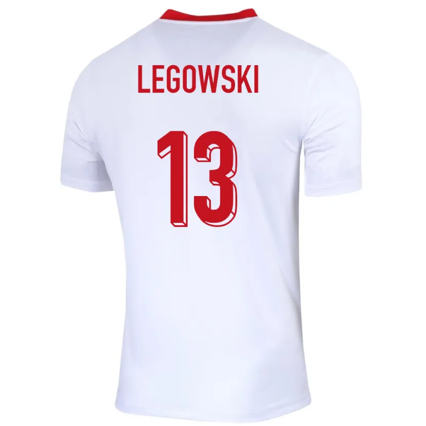 Danxen Dzieci Polska Mateusz Legowski #13 Biały Domowa Koszulka 24-26 Koszulki Klubowe