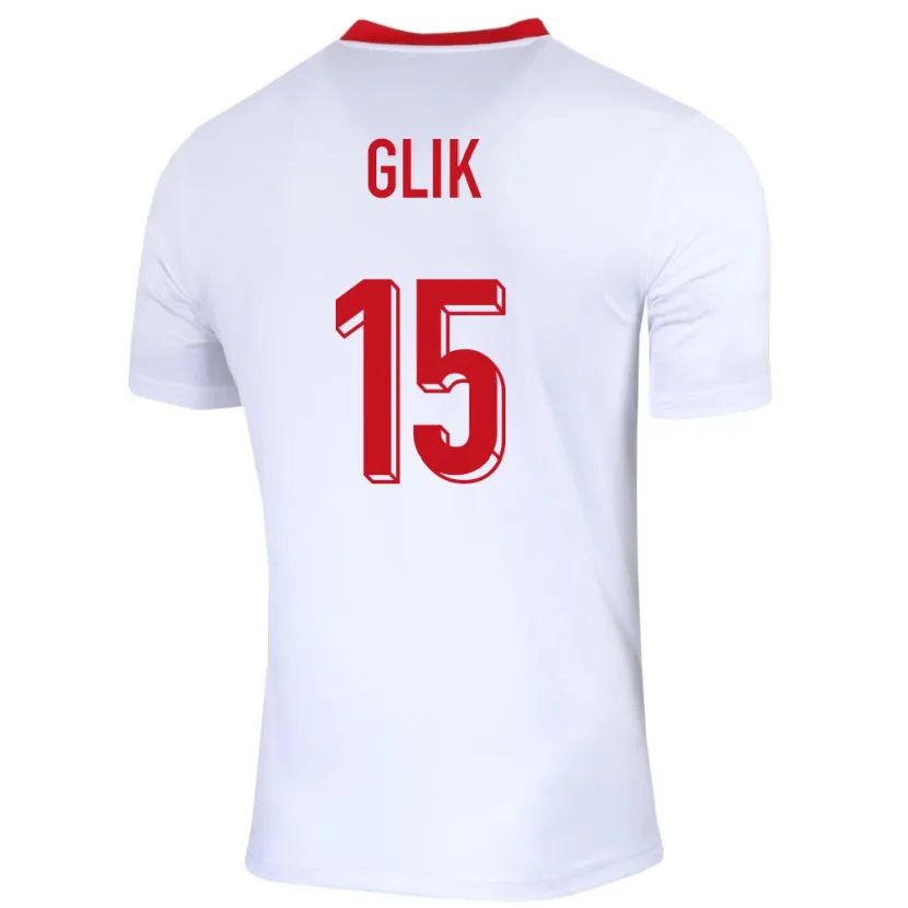 Danxen Dzieci Polska Kamil Glik #15 Biały Domowa Koszulka 24-26 Koszulki Klubowe