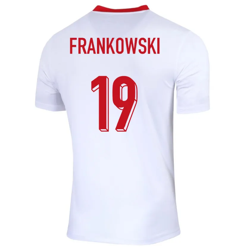 Danxen Dzieci Polska Przemyslaw Frankowski #19 Biały Domowa Koszulka 24-26 Koszulki Klubowe