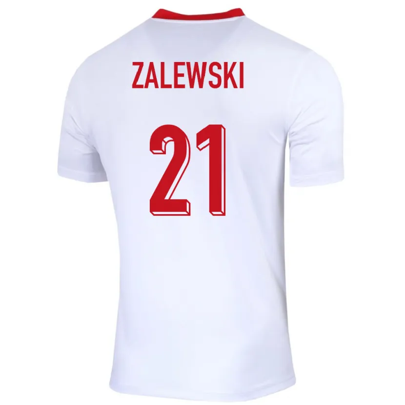 Danxen Dzieci Polska Nicola Zalewski #21 Biały Domowa Koszulka 24-26 Koszulki Klubowe