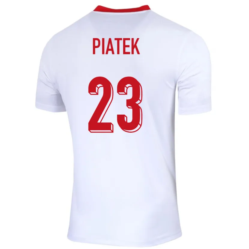 Danxen Dzieci Polska Krzysztof Piatek #23 Biały Domowa Koszulka 24-26 Koszulki Klubowe