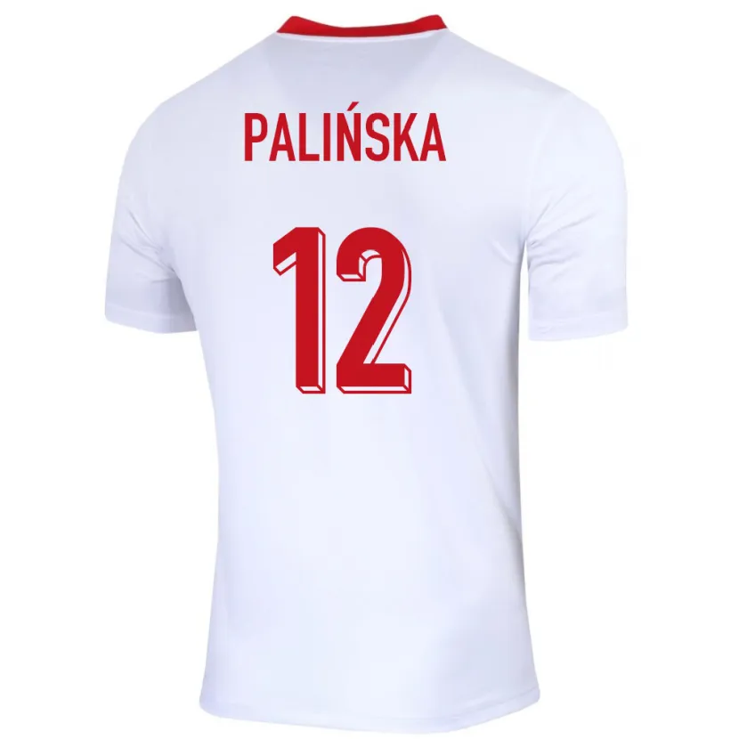 Danxen Dzieci Polska Anna Palinska #12 Biały Domowa Koszulka 24-26 Koszulki Klubowe