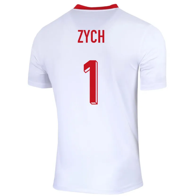 Danxen Dzieci Polska Oliwier Zych #1 Biały Domowa Koszulka 24-26 Koszulki Klubowe