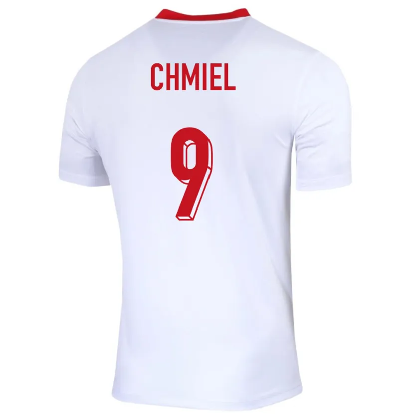 Danxen Dzieci Polska George Chmiel #9 Biały Domowa Koszulka 24-26 Koszulki Klubowe