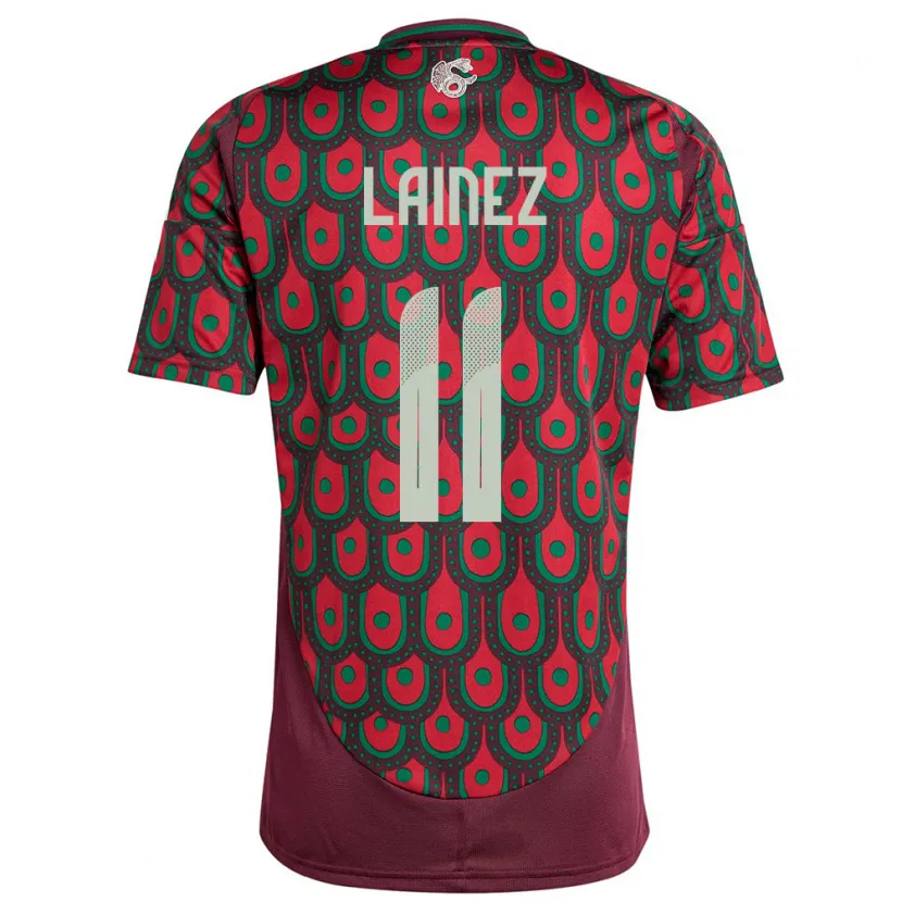 Danxen Dzieci Meksyk Diego Lainez #11 Kasztanowaty Domowa Koszulka 24-26 Koszulki Klubowe