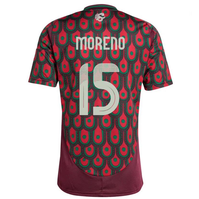 Danxen Dzieci Meksyk Hector Moreno #15 Kasztanowaty Domowa Koszulka 24-26 Koszulki Klubowe
