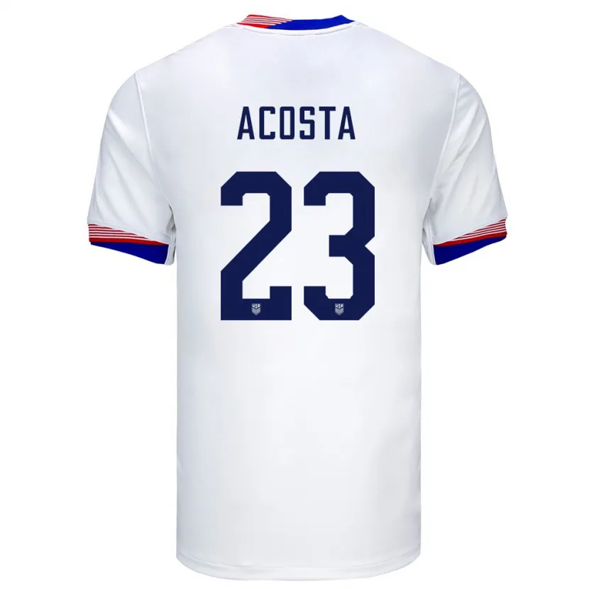 Danxen Dzieci Stany Zjednoczone Kellyn Acosta #23 Biały Domowa Koszulka 24-26 Koszulki Klubowe