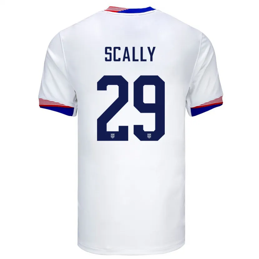 Danxen Dzieci Stany Zjednoczone Joseph Scally #29 Biały Domowa Koszulka 24-26 Koszulki Klubowe