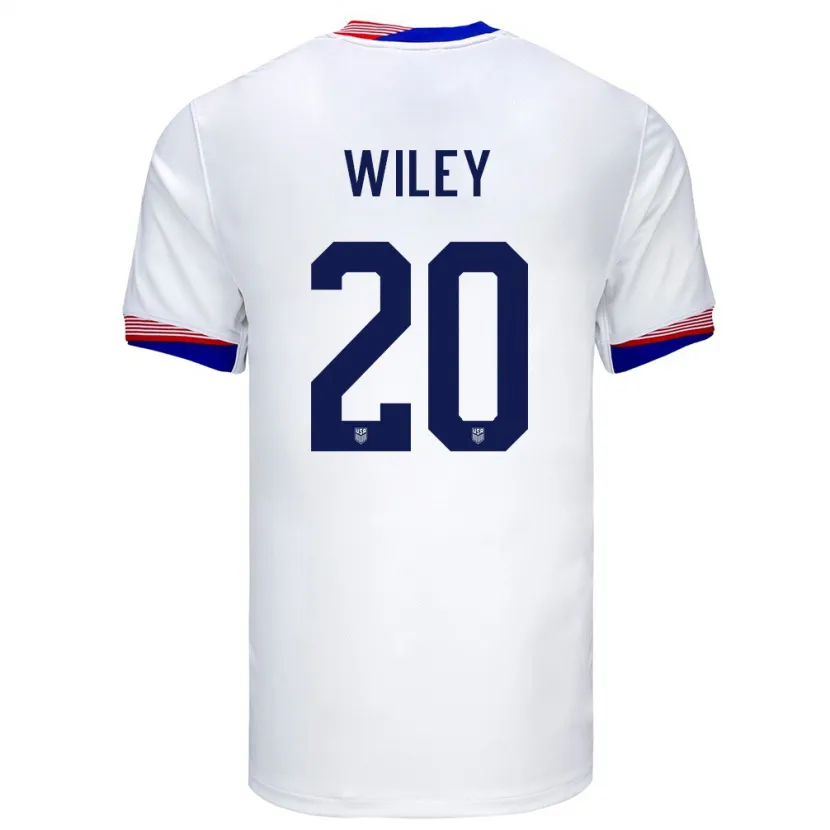 Danxen Dzieci Stany Zjednoczone Caleb Wiley #20 Biały Domowa Koszulka 24-26 Koszulki Klubowe