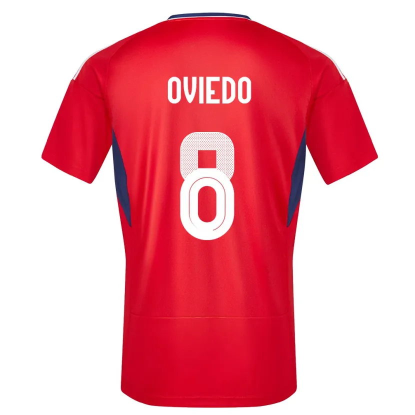 Danxen Dzieci Kostaryka Bryan Oviedo #8 Czerwony Domowa Koszulka 24-26 Koszulki Klubowe