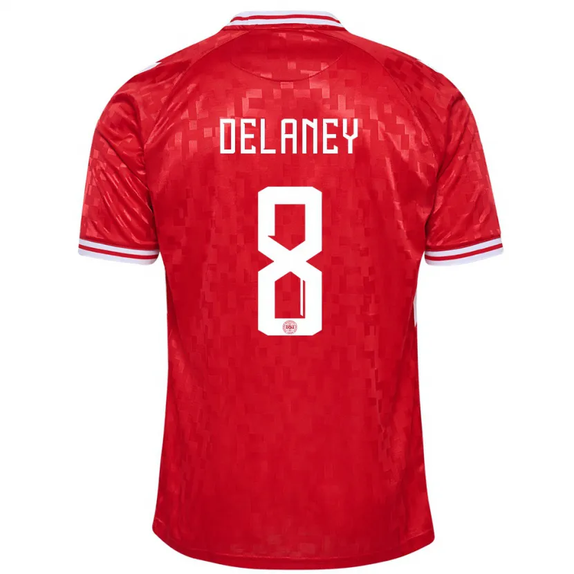 Danxen Dzieci Dania Thomas Delaney #8 Czerwony Domowa Koszulka 24-26 Koszulki Klubowe