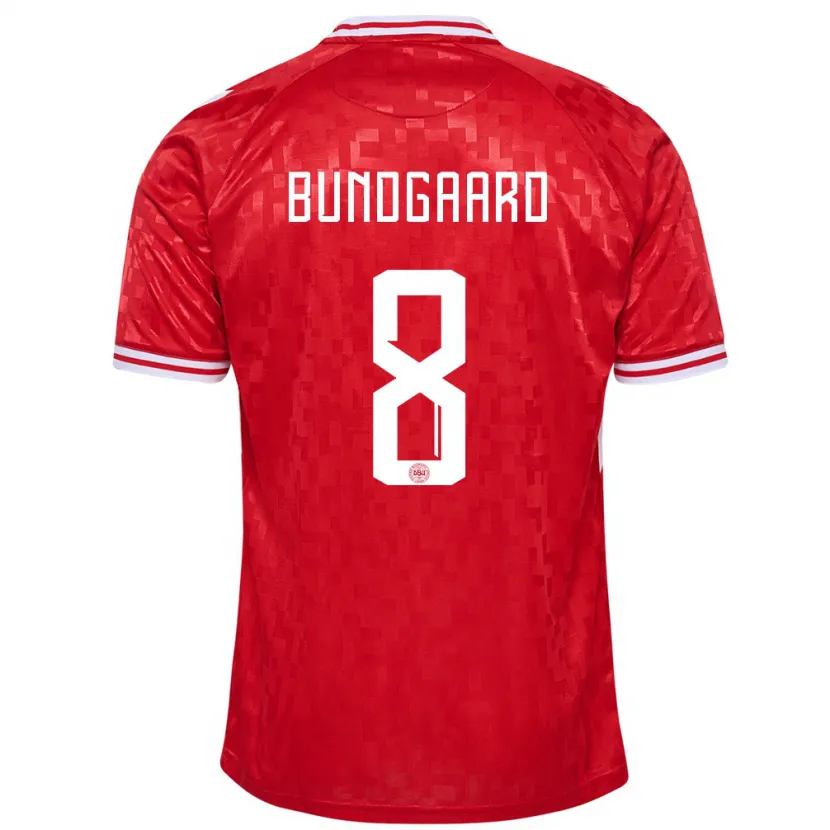 Danxen Dzieci Dania Filip Bundgaard #8 Czerwony Domowa Koszulka 24-26 Koszulki Klubowe