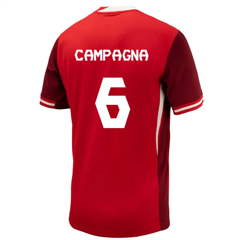 Danxen Dzieci Kanada Matteo Campagna #6 Czerwony Domowa Koszulka 24-26 Koszulki Klubowe