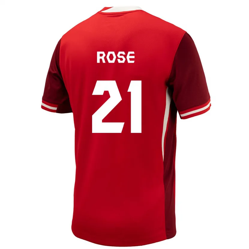 Danxen Dzieci Kanada Jade Rose #21 Czerwony Domowa Koszulka 24-26 Koszulki Klubowe