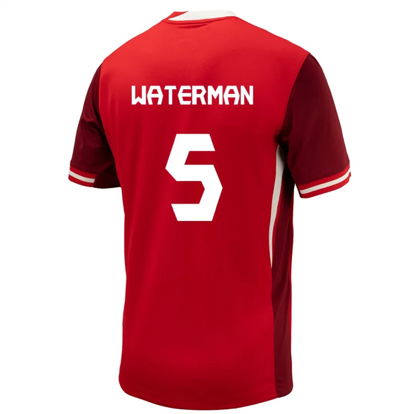 Danxen Dzieci Kanada Joel Waterman #5 Czerwony Domowa Koszulka 24-26 Koszulki Klubowe