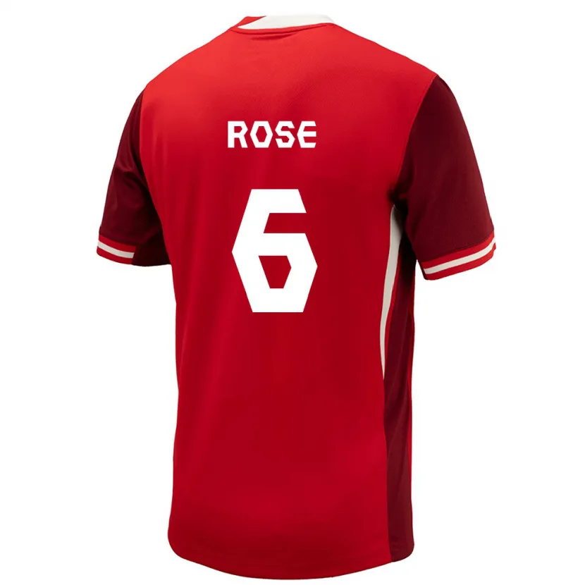 Danxen Dzieci Kanada Deanne Rose #6 Czerwony Domowa Koszulka 24-26 Koszulki Klubowe