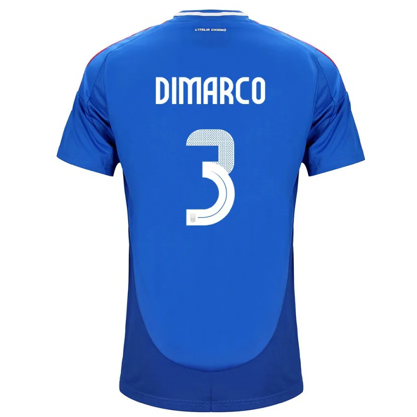 Danxen Dzieci Włochy Federico Dimarco #3 Niebieski Domowa Koszulka 24-26 Koszulki Klubowe