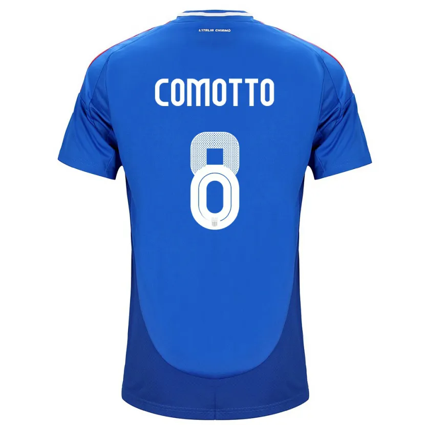 Danxen Dzieci Włochy Christian Comotto #8 Niebieski Domowa Koszulka 24-26 Koszulki Klubowe