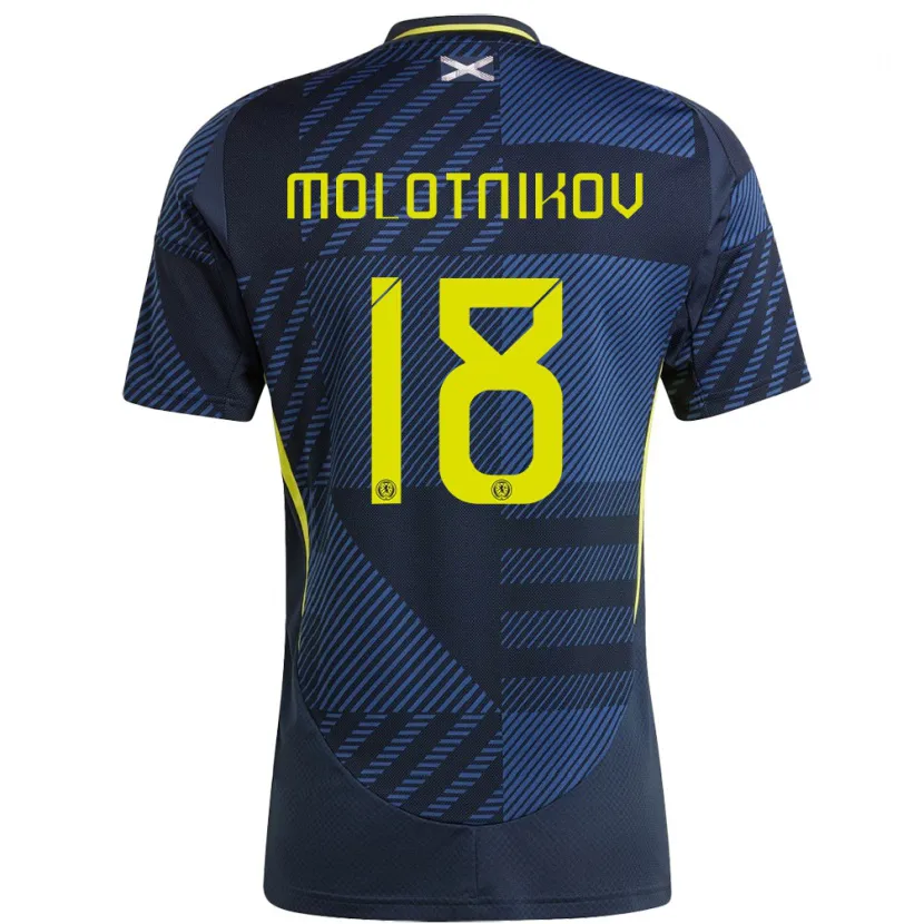Danxen Dzieci Szkocja Rudi Molotnikov #18 Ciemny Niebieski Domowa Koszulka 24-26 Koszulki Klubowe