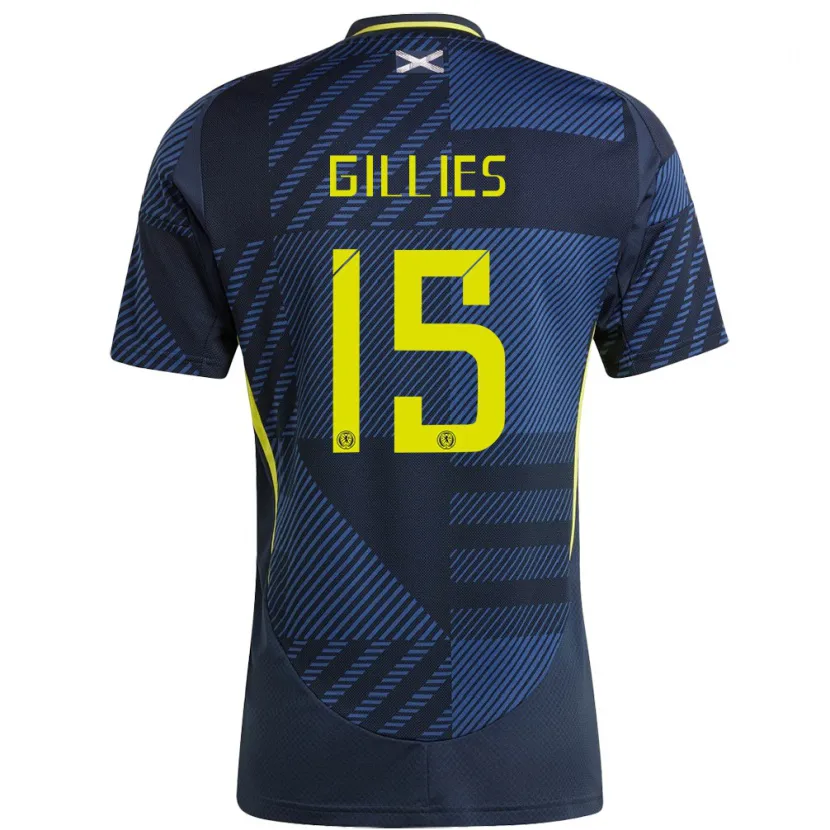 Danxen Dzieci Szkocja Matthew Gillies #15 Ciemny Niebieski Domowa Koszulka 24-26 Koszulki Klubowe