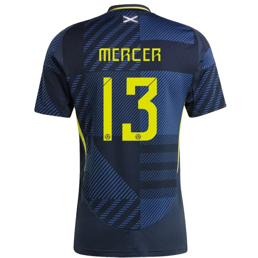 Danxen Dzieci Szkocja Jamie Mercer #13 Ciemny Niebieski Domowa Koszulka 24-26 Koszulki Klubowe