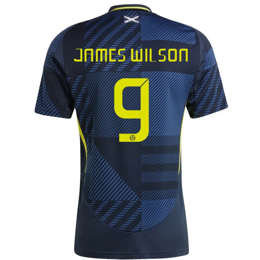 Danxen Dzieci Szkocja James Wilson #9 Ciemny Niebieski Domowa Koszulka 24-26 Koszulki Klubowe