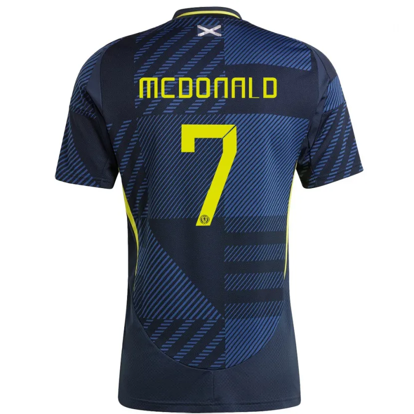 Danxen Dzieci Szkocja Josh Mcdonald #7 Ciemny Niebieski Domowa Koszulka 24-26 Koszulki Klubowe