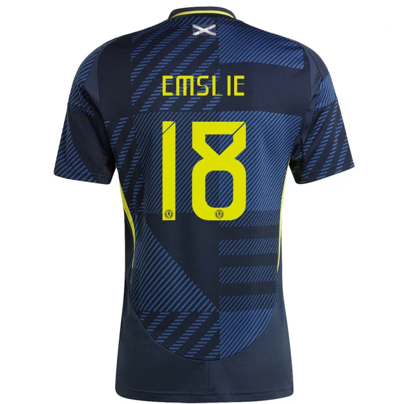 Danxen Dzieci Szkocja Claire Emslie #18 Ciemny Niebieski Domowa Koszulka 24-26 Koszulki Klubowe