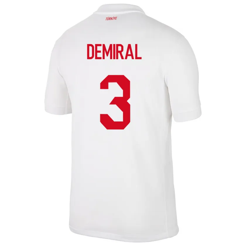 Danxen Dzieci Turcja Merih Demiral #3 Biały Domowa Koszulka 24-26 Koszulki Klubowe