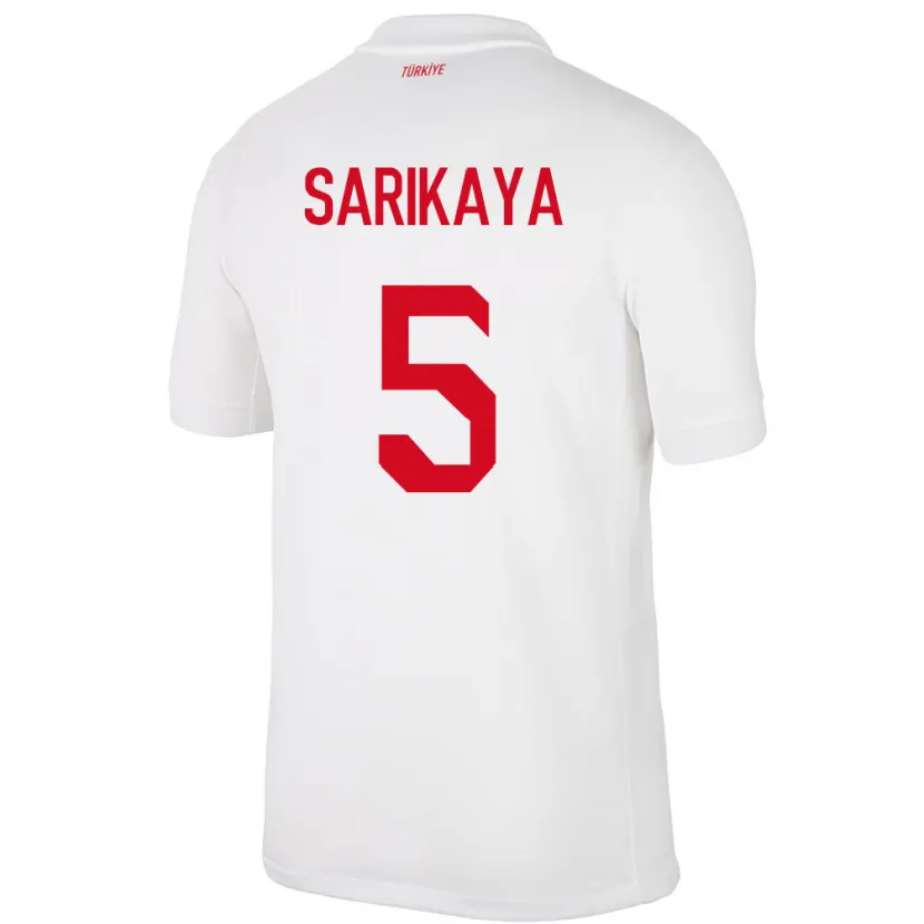 Danxen Dzieci Turcja Efe Sarıkaya #5 Biały Domowa Koszulka 24-26 Koszulki Klubowe