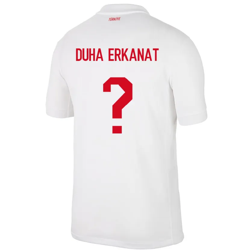 Danxen Dzieci Turcja Ahmet Duha Erkanat #0 Biały Domowa Koszulka 24-26 Koszulki Klubowe