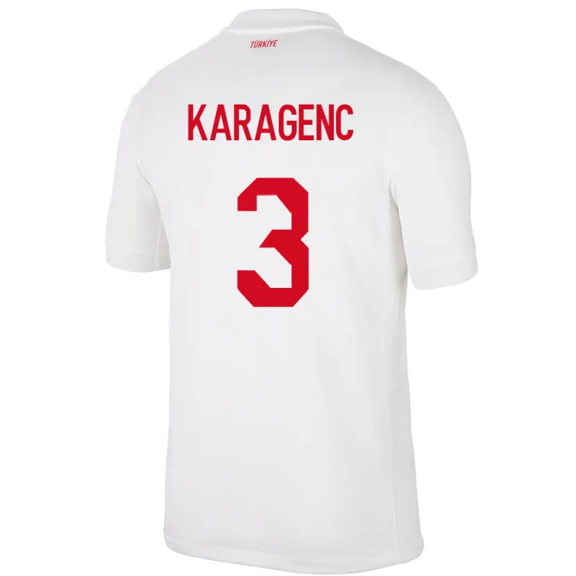 Danxen Dzieci Turcja Didem Karagenç #3 Biały Domowa Koszulka 24-26 Koszulki Klubowe