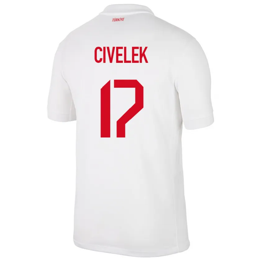 Danxen Dzieci Turcja İlayda Civelek #17 Biały Domowa Koszulka 24-26 Koszulki Klubowe