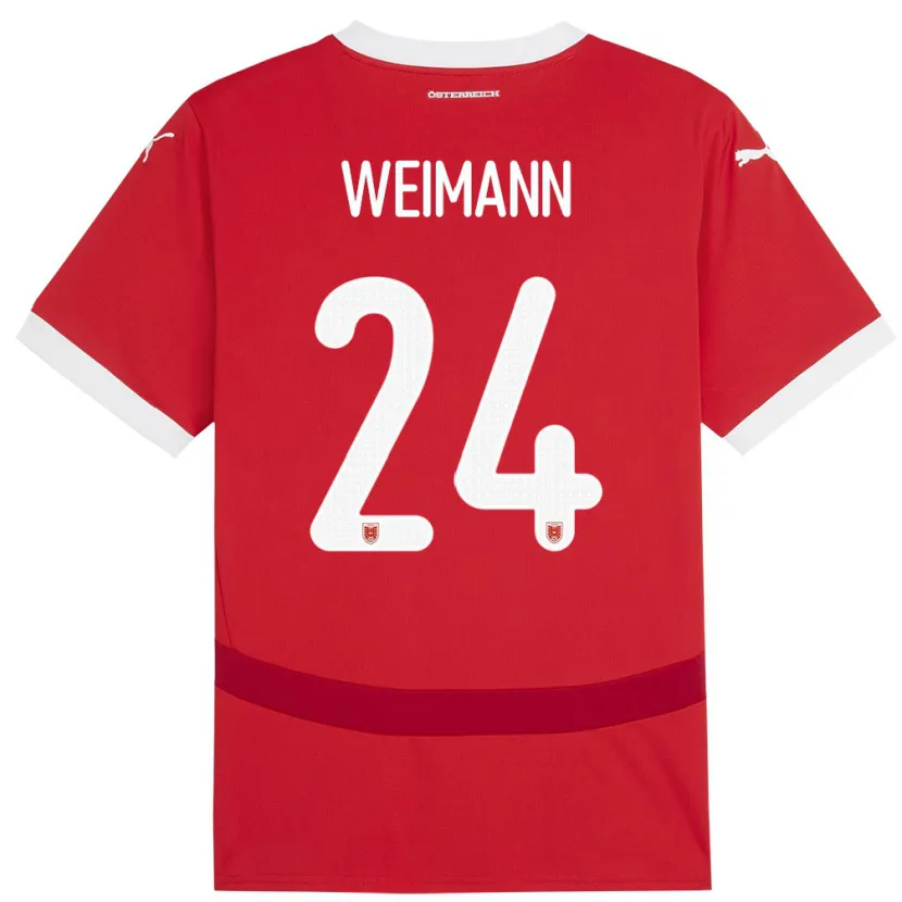 Danxen Dzieci Austria Andreas Weimann #24 Czerwony Domowa Koszulka 24-26 Koszulki Klubowe