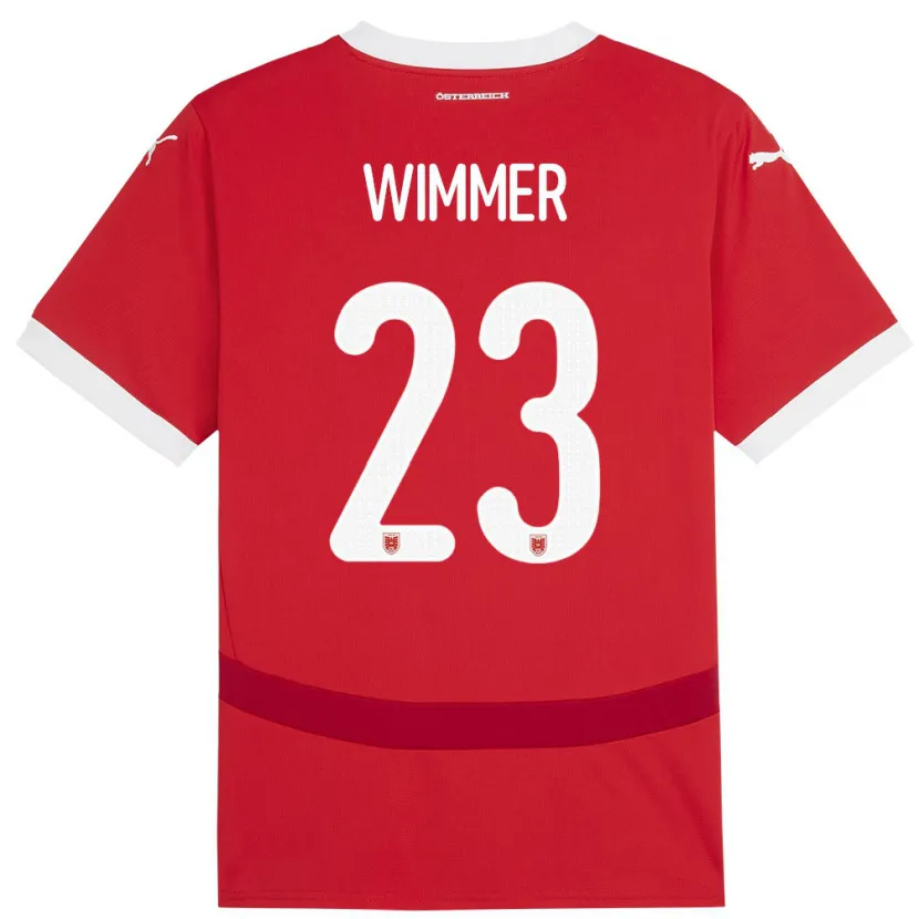 Danxen Dzieci Austria Patrick Wimmer #23 Czerwony Domowa Koszulka 24-26 Koszulki Klubowe