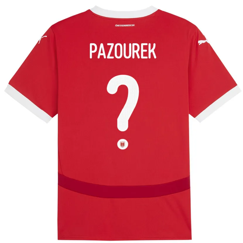 Danxen Dzieci Austria Luca Pazourek #0 Czerwony Domowa Koszulka 24-26 Koszulki Klubowe