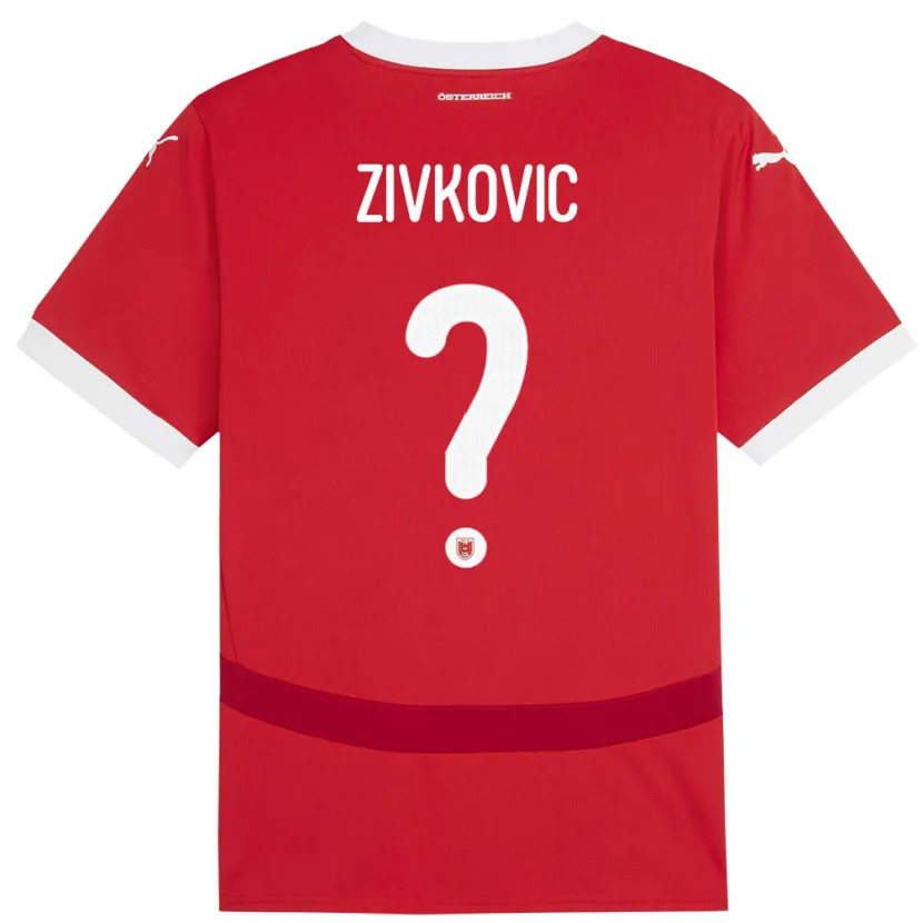 Danxen Dzieci Austria Jovan Zivkovic #0 Czerwony Domowa Koszulka 24-26 Koszulki Klubowe